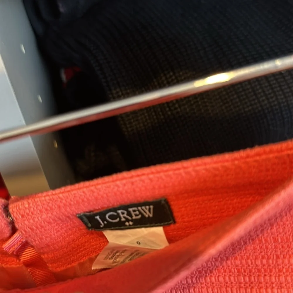 J Crew coral mini skirt size 0